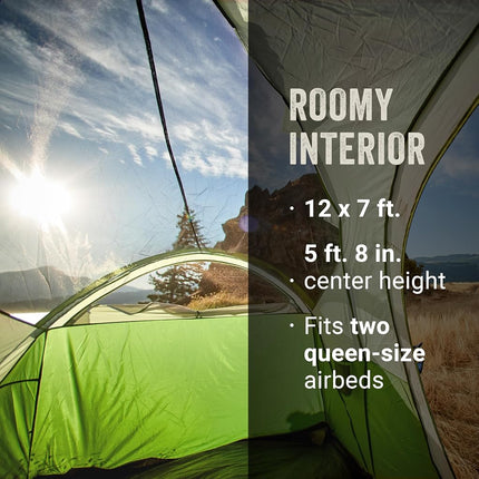 Coleman 8-Person Tent for Camping | Elite Montana Tent with Easy Setup,Green,16 x 7