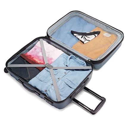 Samsonite Omni Pc Hardside Expandable Luggage, Teal, Checked-Large 28-Inch, Omni Pc Hardside Expandable Luggage with Spinner Wheels