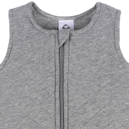 Gerber Unisex Baby Quilted Wearable Blanket, Grey Heather, 0-6 Months