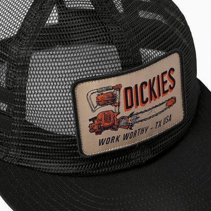Dickies Gorra de Malla Completa con Parche Tejido Negra