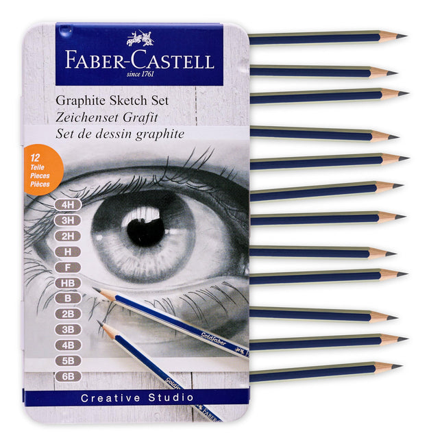 Faber-Castell Graphite Pencils Drawing Set: 12 Art