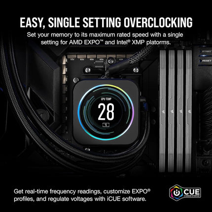 CORSAIR VENGEANCE DDR5 32GB (2x16GB) DDR5 Up to 6000MHz CL30 AMD EXPO Intel XMP iCUE Compatible Computer Memory – Grey (CMK32GX5M2B6000Z30)