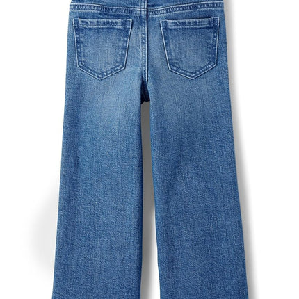 Gymboree Girls' and Toddler Wide Leg Jeans, Elm Wash, 7