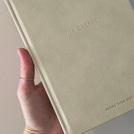 INSIDE THEN OUT Dig Deeper Journal - Guided Daily Journal With 180 Undated Prompts for Intention, Healing, Growth, Gratitude, Self Love & Discovery, Wellness, and Mindfulness - Self Care Routine Gift