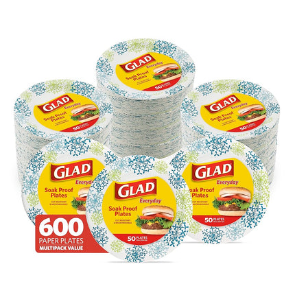 Glad Round Disposable Paper Plates for All Occasio