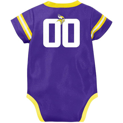 NFL Minnesota Vikings Team Jersey Bodysuit, Purple/Gold Minnesota Vikings, 3-6 Months
