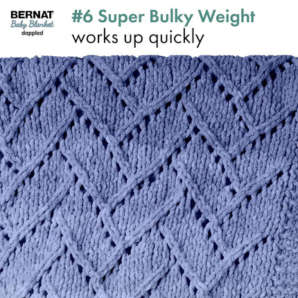 BERNAT Blanket Dappled 2-300G Crisp Blue,Charcoal