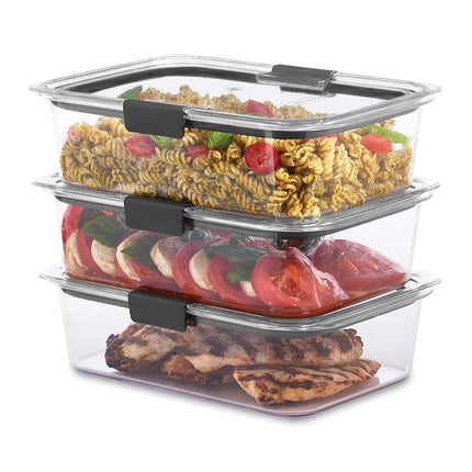 Rubbermaid 2108407 Food Storage Containers, BPA-Free Plastic 9.6 Cup, 2-Pack Clear