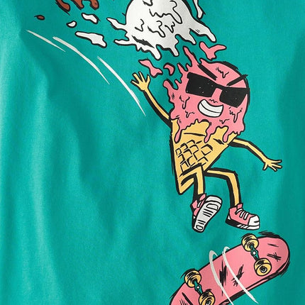 The Children's Place Boys' Gamer Short Sleeve Graphic T-Shirts,multipacks, Ice Cream Cone/Donut/Chill Vibes, Medium