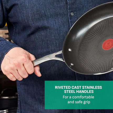 Tefal Jamie Oliver Stainless Steel Frying Pan Set, 20 and 28 cm