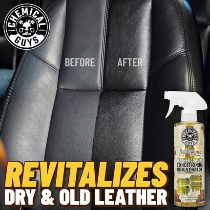 Chemical Guys Leather Nectar Conditioning Rejuvenator – Deep Moisturising Treatment for Dry Leather – Restores Soft Supple Feel on Furniture, Car Interiors, Apparel and More – 473 ml