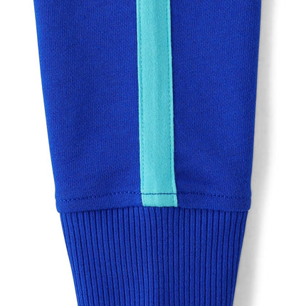 Sudadera con capucha de felpa francesa de manga larga con cremallera completa para niño The Children's Place, azul renovado, talla extra pequeña