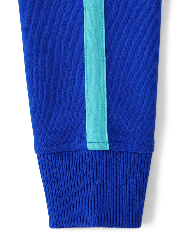 The Children's Place - Sweat à capuche en molleton à fermeture éclair pour garçons, bleu Renew, très grand