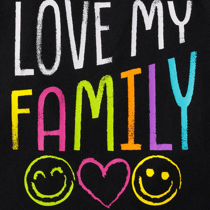 The Children's Place Baby Girls' and Toddler Family,mom,dad,Sibling Short Sleeve Graphic T-Shirts,multipacks, Love My Family 3-Pack, 4T