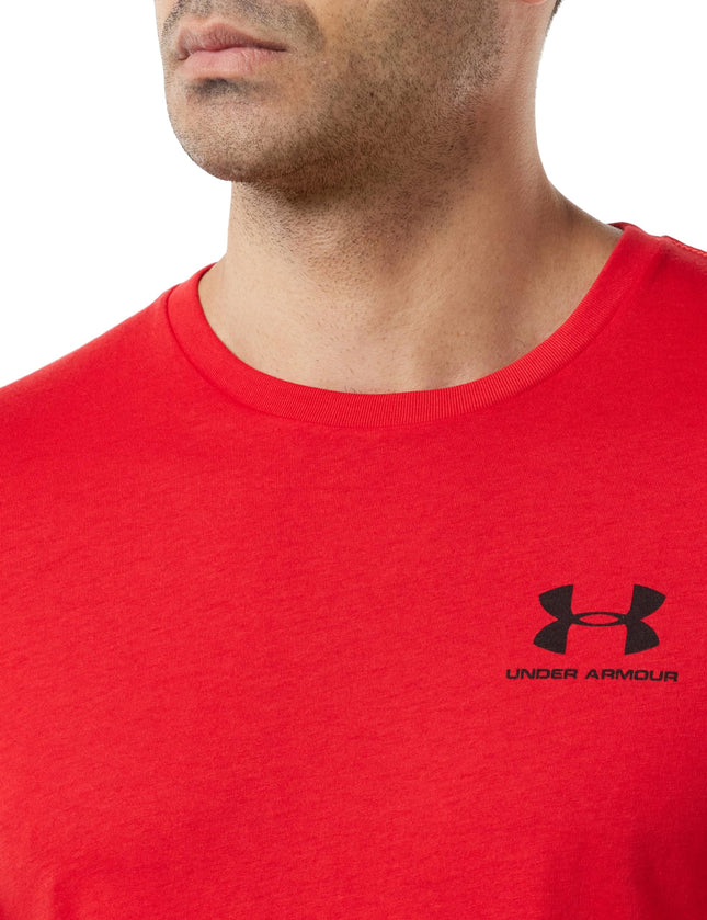 Under Armour mens Sportstyle Left Chest Short-Sleeve T-Shirt , Red (600)/Black , X-Large Tall