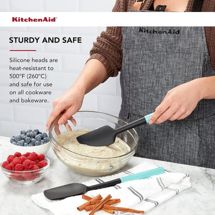 KitchenAid KQ437OHAQA Universal Spatula Set, 2-Piece, Aqua