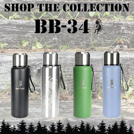 Chef Craft Vacuum Insulated Water Bottle, 34 Ounces, Stainless Steel