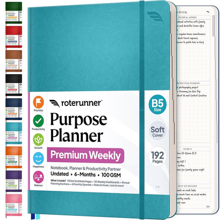 Roterunner Softcover Purpose Planner Notebook B5 7