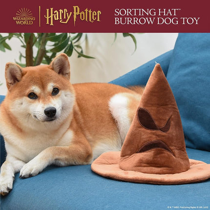 Harry Potter Burrow Pet Toy | Dog Sorting Hat with Plush Removable Parts | Crinkle Dog Chew Toy