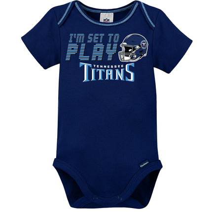 Gerber Unisex Baby Standard NFL 3 Pack Short Sleeve Onesie Bodysuit, Team Color, 0-3 Months