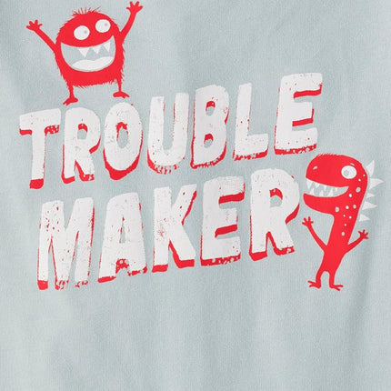 Camiseta gráfica de manga corta Handsome Trouble para bebé niño de The Children's Place, paquete de 3 unidades (Troublemaker/Love All/Genius), 5T