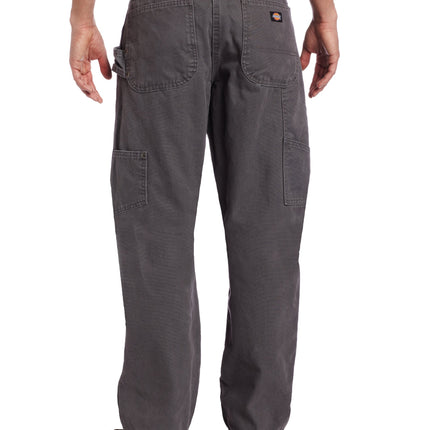 Dickies Pantalón de carpintero de pato lijado de ajuste relajado para hombre, gris pizarra, 38x32