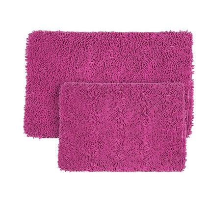 Bedford Home 2-Piece Memory Foam Shag Bath Mat, Pink
