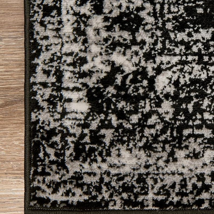 Unique Loom Sofia Collection Traditional Vintage Black Runner Rug (3' x 16')