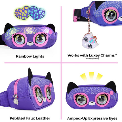 Purse Pets, Savannah Spotlight Belt Bag, Interactive Pet Toy and Crossbody Purse, over 30 Sounds and Light Effects, Kids Toys for Ages 5 and up