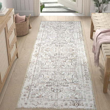 JINCHAN Antibacterial Runner Rug Washable Bohemian