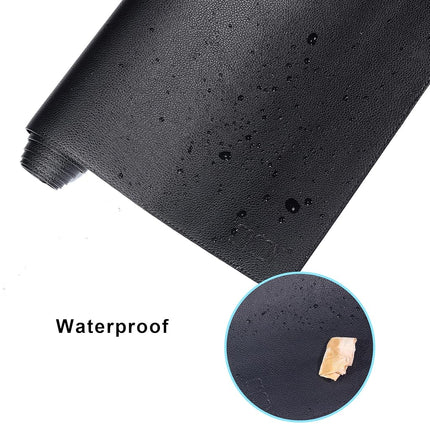 Cacoy 140x40cm PU Leather Desk Protector Mat, Computer Desk Pad, Large Gaming Mouse Pad, Waterproof Desk Blotter for Office and Home (Black)