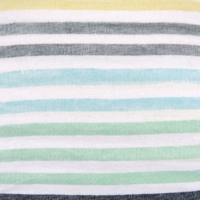 HonestBaby Clothing Housse de Matelas à Langer en Coton Bio pour Bébé, Rayures Arc-en-ciel Tons Bleus, Taille Unique D131E
