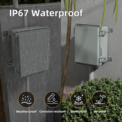 Joinfworld Waterproof Outdoor Electrical Box 8.7"x6.7"x4.3"