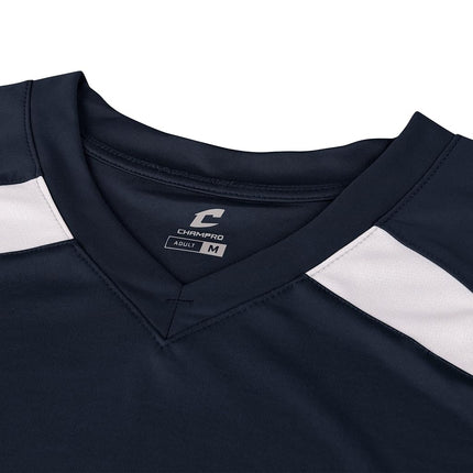 CHAMPRO Jersey de sóftbol rápido Check para mujer, azul marino, blanco, XXG