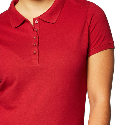 Polo Dickies para mujer, piqué, rojo cereza, S