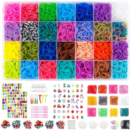 INSCRAFT 21900+ Loom Bands Kit with Organizer, Rub