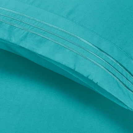 Elegant Comfort 4 Piece 1500 Thread Count Luxury Silky Soft Egyptian Quality Coziest Sheet Set, Queen, Teal Blue