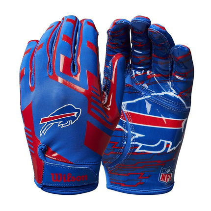 Guantes de fútbol americano elásticos Wilson NFL - Adulto, Buffalo Bills