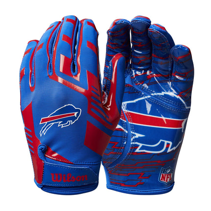 Wilson NFL Stretch Fit Football Gloves - Youth, Bu