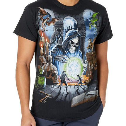 Liquid Blue Men's Reaper Spell T-Shirt, Black, Medium