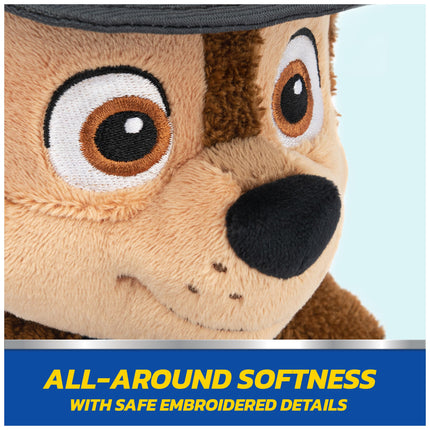 GUND PAW Patrol Peluche oficial Chase Take Along Buddy, peluche de primera calidad para mayores de 1 año, azul/marrón, 13
