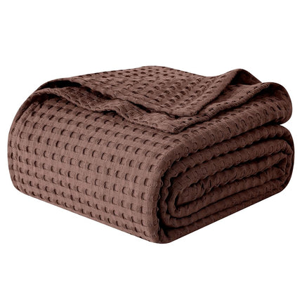 Elegant Comfort Premium 100% Cotton Waffle Blanket