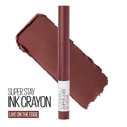 Maybelline New York SuperStay Ink Crayon Lipstick, Live On The Edge,4.5g