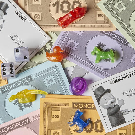 Hasbro Gaming Monopoly Sparkle Edition Board Game, Family Games, with Glittery Tokens, Pearlescent Dice, Sparkly Look, (Amazon Exclusive)