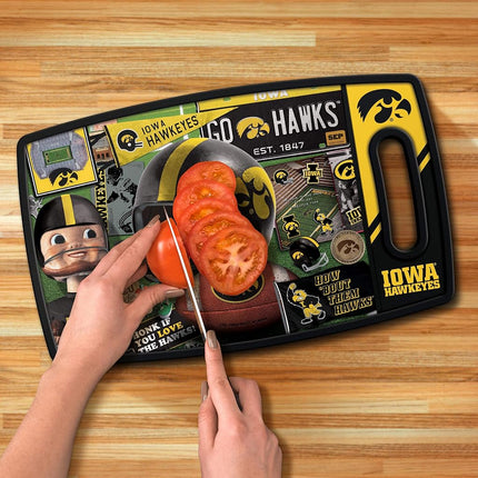 YouTheFan NCAA Iowa Hawkeyes Retro Series Cutting Board