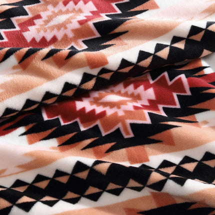 Wrangler - Throw Blanket, Soft Plush Fleece Bedding, Yellowstone Inspired, Western Decor for Bed or Couch (Plains Creek Pink, 50" x 70")