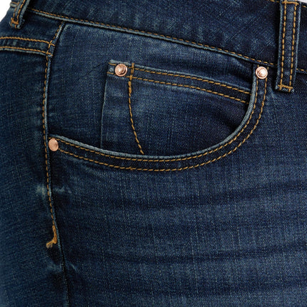 Wrangler Women's Retro Mid Rise Wide Leg Jean, Dark Blue, 5W x 30L