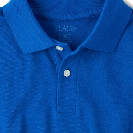 The Children's Place Boys' Uniform Short Sleeve Pique Polo, Renew Blue, X-Small
