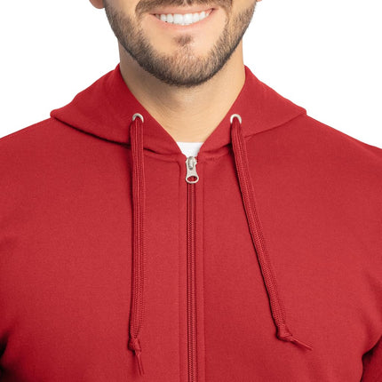 Fruit of the Loom Unisex's Eversoft Fleece Hoodies, Pullover, Moisture Wicking & Breathable, Sizes S-4x Shirt, Red Full Zip, Large