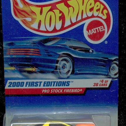 Hot Wheels 2000-064 First Edition 4 of 36 Yellow PRO Stock Firebird 1:64 Scale